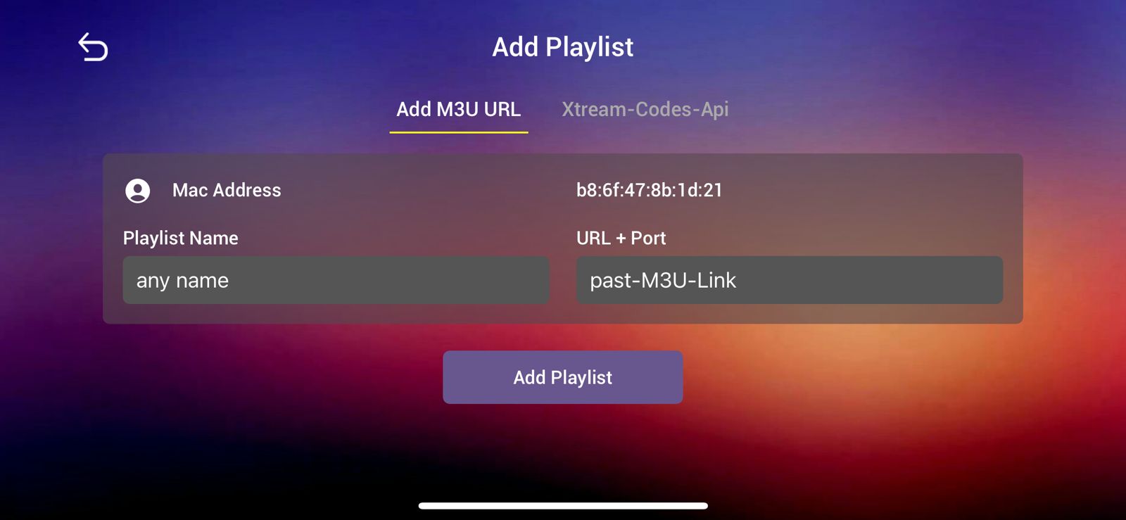 M3U Setup